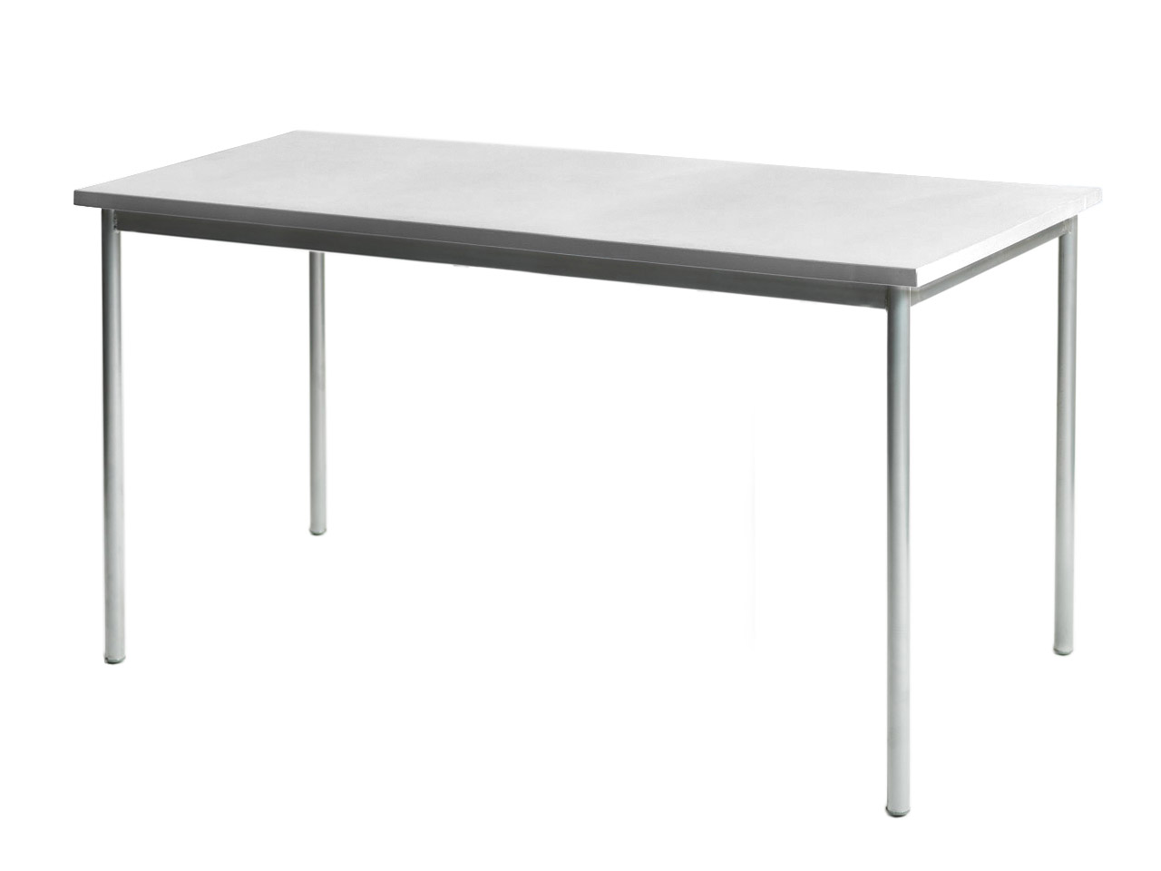 Mesa Paris 150x75x75 Base Blanca cubierta Blanco Mate - Indumac