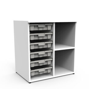 Gavetero 6 cajas estándar con repisa