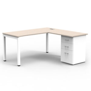 Estación de trabajo Portico con cajonera pedestal 2C y 1K