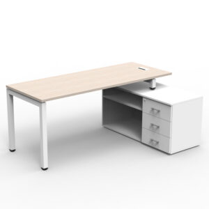 Estación de trabajo Portico con gabinete mixto derecho